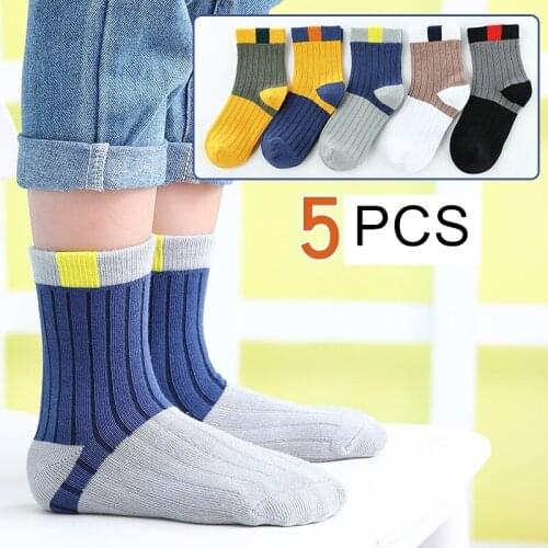 Childrens Socks Pure Cotton Autumn And Winter Tube Sweat Baby Boy Middle Child Spring And autumn cotton soft boy Winter Cotton