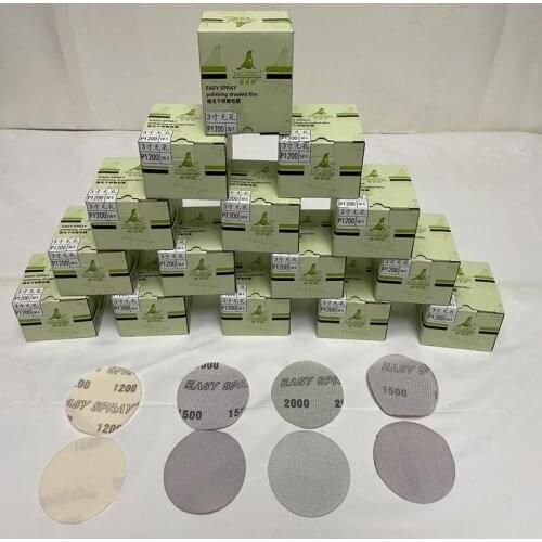 50PCS 5/6 Inch Superfine Film Sanding Disc Soft Waterproof Sandpaper 1200 to 3000 Grits for Wet/Dry Automotive Paint Sanding