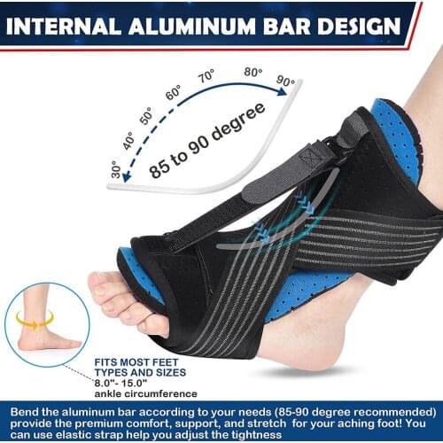 Breathable Foot Support Plate Drooping Ankle Orthosis Foot Splint Stroke Valgus Articular Plate Fracture Protector