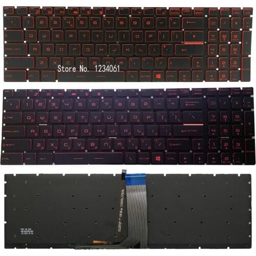 For MSI GE63 GE72 GE73 GE73VR PE60 PE62 PE70 GL72 GP62 GP72 WS60 WS70 WS72 Red Backlight Keyboard Laptop English US/Russia RU
