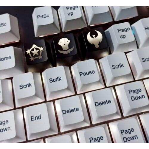 3 Pcs Mechanical Keyboard Keycap ABS Transparent Medal of Honor Key Cap OEM Profile R4 Height