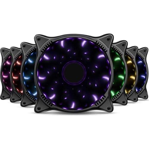 Pccooler PC-SK120 Starry Sky 120mm Fan RGB LED Case Fan adjustable 7 Lighting Colors RGB cable Control For PC Case/CPU Fan