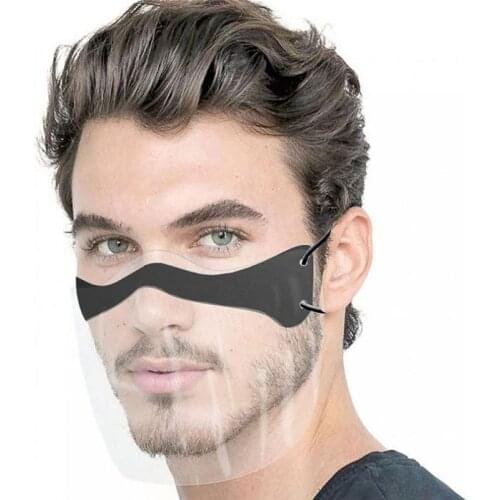 Reusable Transparent Face Mask Durable Combination Plastic Halloween Role Playing Kitchen Cooking Protection Face Oil Mist Mask