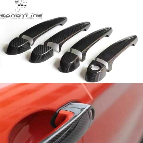 3 series 4 Door carbon fiber car auto door handle trim covers for BMW F34 GT 4-Door 2005-2015