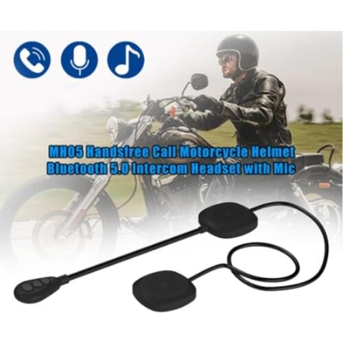 WUPP@5th Generation Motorcycle Helmet Headset Wireless Bluetooth 5.0 MH05 Scooter Speaker Headphone Handsfree Call Music Play