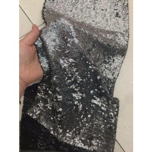 New 5yards/bag ST97# Silvery dense sequins embroidery lace fabric for bridal wedding dress/sawing Free shipping