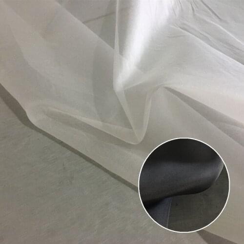 Wholesale Black 100% Mulberry Silk gauze Fabric Gauze Tecido Meter B87