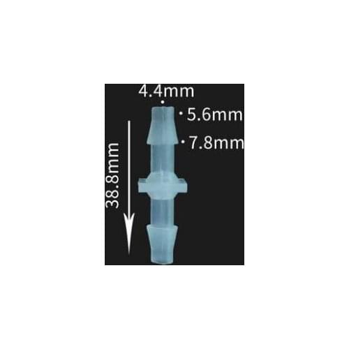5.6mm Plastic Pipe Fitting Pagoda Barbed Straight Equal Coupling Hose Connector Tube Joint for Garden