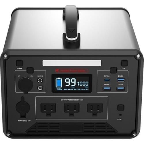 110V 220V Portable Power Bank 1280WH/40ah Portable Power Generator 1000w Power Bank Portable Charger For Car Battery Charging