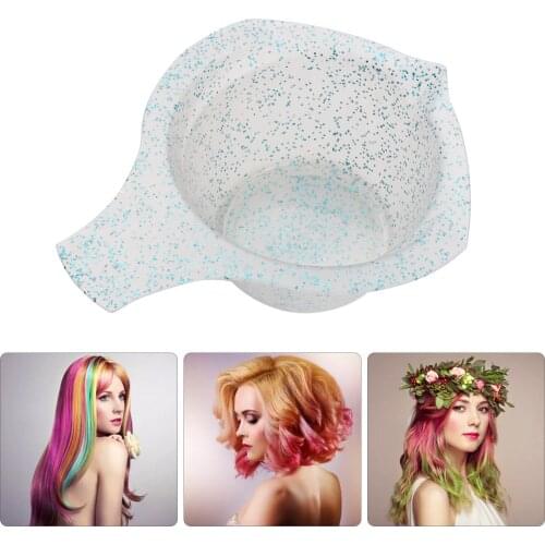 Professional Hair Dye Bowl Glitter Mixing Tint Bowl Anti-slip Handle DIY Hair Dye Bowls Hair Styling Accessories