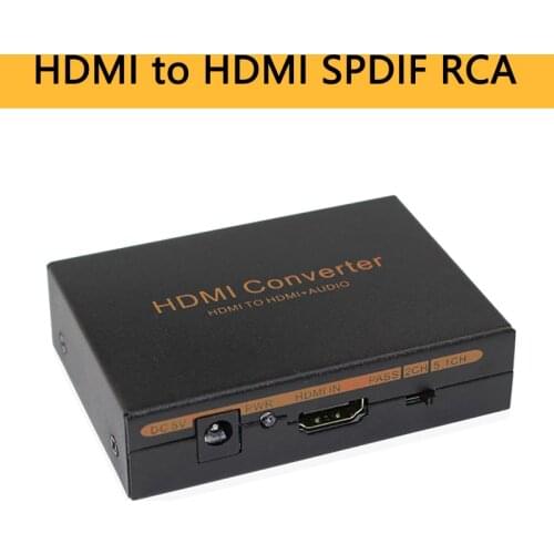 HDMI Audio Extractor Converter 5.1CH Audio Splitter 1080P Stereo Analog HDMI to HDMI Optical SPDIF RCA L/R Adapter Converters