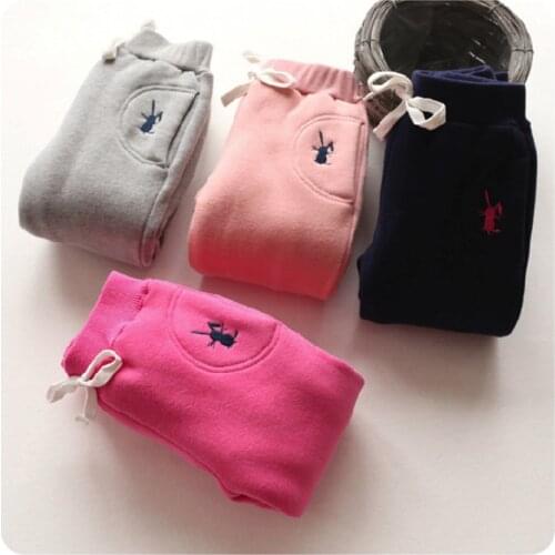 Baby Girls Warm Pants For Winter Clothing New Boys Kids Casual Cotton Thick Plus Velvet Pant Girls Children Sports Trousers