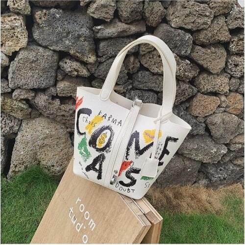 Bags Women 2021 new large bag cartoon image bag pu leather wild messenger bag shoulder bag women handbags