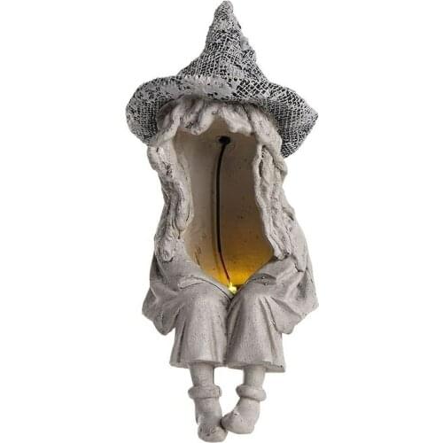 Solar LED Garden Light Resin Ornaments Halloween Gift Energy-saving Resin Lamp Garden Decoration Home Decoration