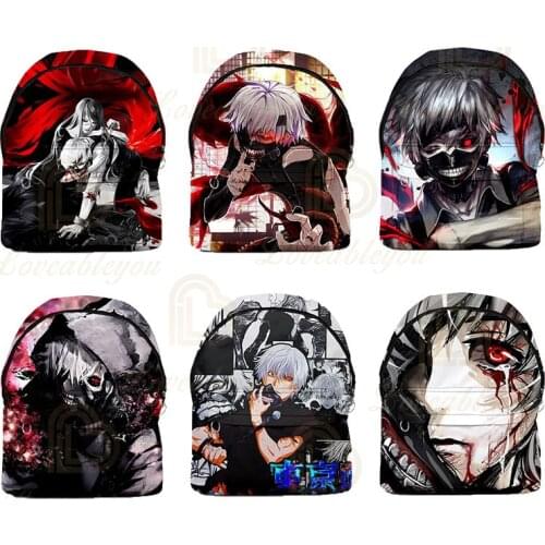Tokyo Ghoul Anime 3D Cool Backpack Cosplay Japanese Anime School Bag Backpack Men and Women Shoulder Backpacks
