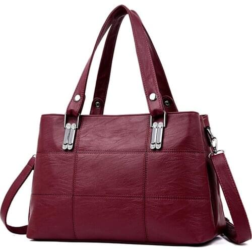 Women Leather Large Capacity Handbags WomenS Shoulder Bags Female Messenger Bag Large Capacity Ladies Casual Tote Travel Bag