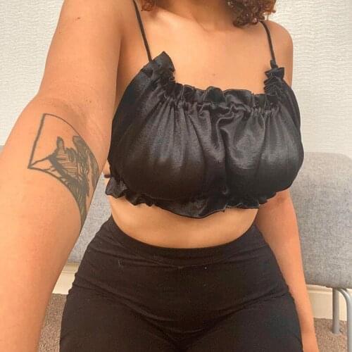 Satin Neon Women Ruched Strap Camis Lace Up Bandage Backless Sexy Streetwear Party Club 2021 Summer Solid