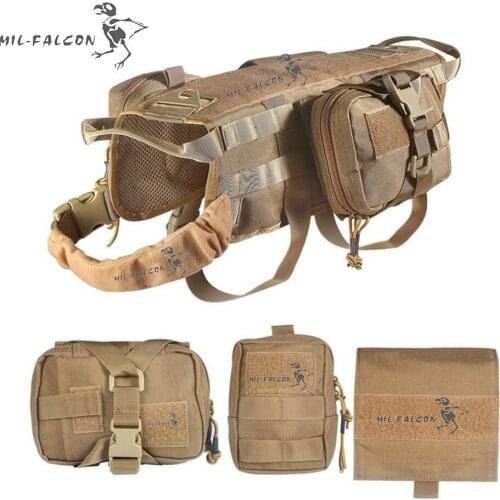 Dog Vest Outdoor Pet Clothes Set Army Dog Police Dog Training Vest Equipped Tactical Dog Vest Coat A4558