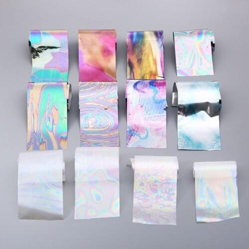 1 Set Shiny Aurora AB Effect Reflective Mirror Paper Epoxy Resin Jewelry Fillers