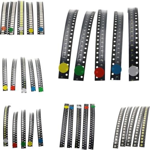 100pcs SMD LED Diode Lights Chip, High Intensity Super Bright Lighting Bulb Lamps Electronics Components Light Emitting Diodes