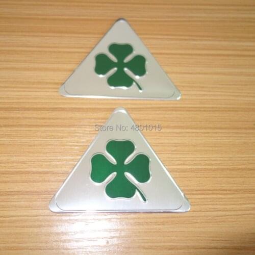 20pcs Four Leaf Car Badge Emblem Style Decal Aluminum Alloy Sticker