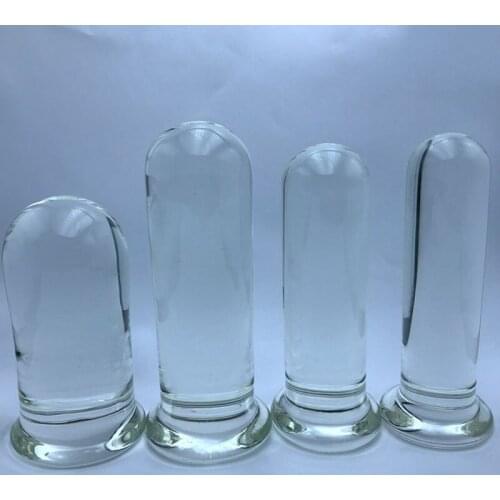 Super Thick Glass Butt Plug Big Anal Expander Vagina Dilatador Anal Plug Set Anal Stimulator Prostate Massage Sex Toy For Couple