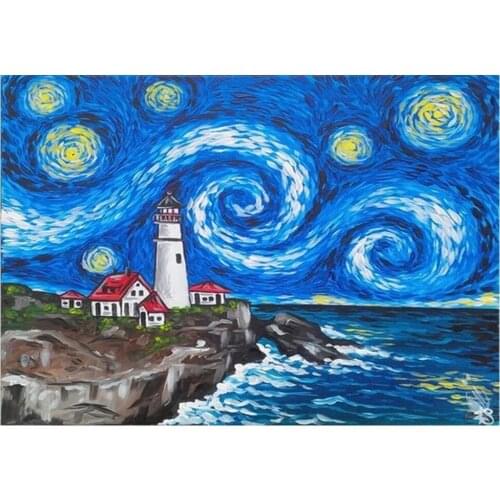 ARMYQZ Adult 5D Diamond Painting Starry Sky Full Square Round Diamond Embroidery Set DIY Home Decoration