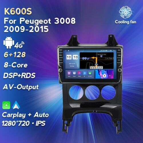 Car Radio Multimedia Video Player Navigation GPS for Peugeot 307 2004-2013 IPS screen Android11 4G LTE Eight core 6+128G