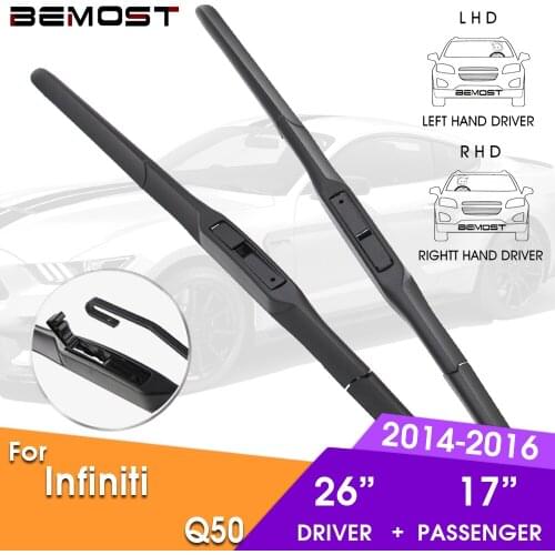 BEMOST Car Wiper Blade Front Window Windshield Wipers Blade For Infiniti Q50 2014-2016 LHD / RHD 26"+17" Car Accessories