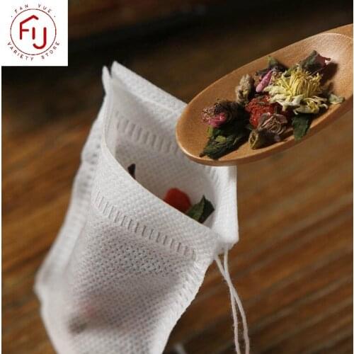 Food Grade Non-Woven Fabric Tea Bags 100pcs Tea Filter Bags For Spice Tea Infuser With String Heal Seal Spice Filters Teabags