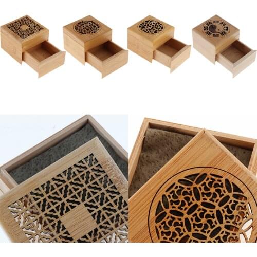 Bamboo Incense Sticks Holder Buddhist Coils Incense Burner Box Handmade Crafts Smell Aromatherapy for Yoga Studio Home