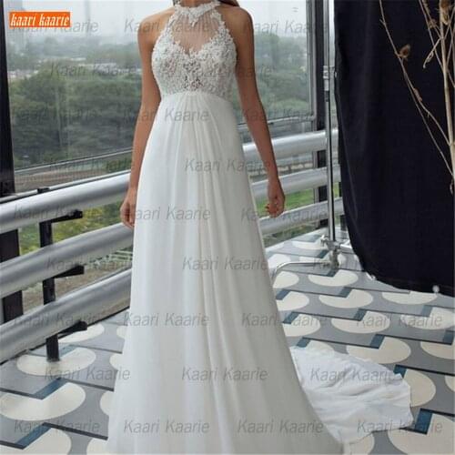 Graceful White Applique O-Neck Wedding Dresses 2021 vestido de novia Lace Sleeveless robe de mariée Backless Zipper Bridal Gowns