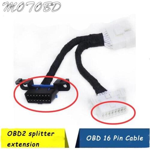 OBD 2 16 Pin Male To Dual Female Y Cable OBD2 OBDII Splitter Extension Cable Diagnostic Tool Connector Cable For VW