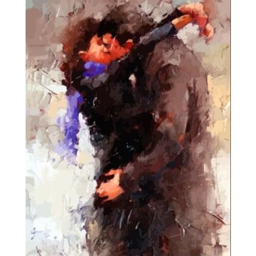 Cioioil-X537 Kissing couple DIY oil painting by numbers for home decor unique gift