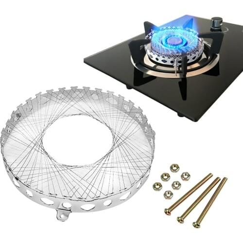 Energy Saving Cover Gas Stove Torch Net Stainless Steel Pot Stand Adapter Aggregate Flame Windproof Round Mesh Stove Accessories