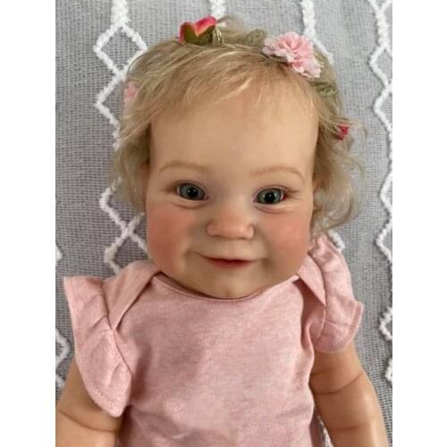 NPK24" / 20" bebe reborn toddler Popular Girl Maddie Cute Doll with Rooted Blonde hair Soft Cuddle Body High Quality gift