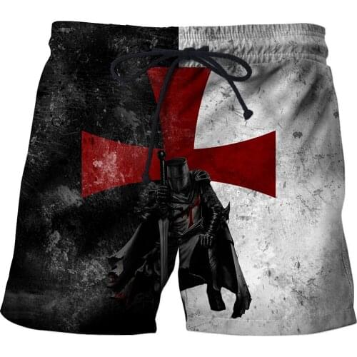 Knight summer fashion new beach pants 3D printing shorts casual sports quick-drying surf shorts swimming trunks mens clothing