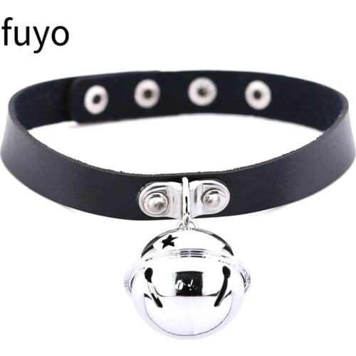 Women Girls Harness Necklaces Bells Pendant Goth Choker Necklace Neck Collar Chocker Gift goth jewelry gothic punk