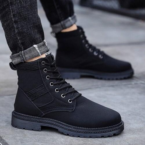 Hot Style Autumn Martin Boots Mens Shoes High-top Boots Non-slip Shock Absorption Male Shoes Mens Fashion Sports Shoes
