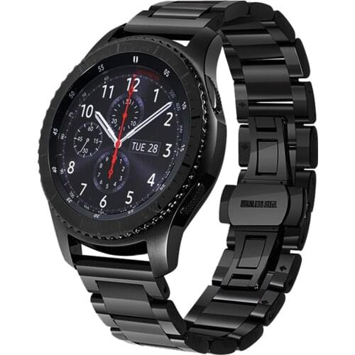 22mm Watch Band for Samsung Galaxy Watch 46mm Samsung Gear S3 Frontier/Classic Stainless Steel Band Strap for Smartwatch Samsung