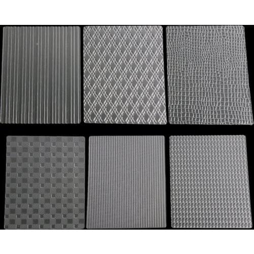 Lattice Transparent Texture Mat Sugar Craft Bag Stripe Cake Mold Border Decor Tools Printing Die 6Pcs