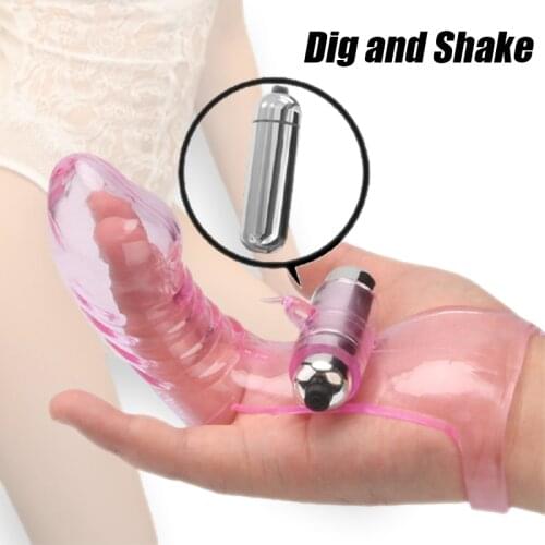 Silicone Masturbator Battery Vibrator Massager Finger Sleeve Clitoris Stimulate G Spot Orgasm Femaler Adult Products