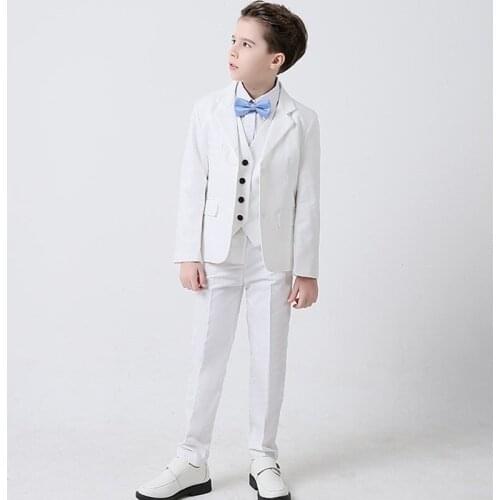 New fashion white baby boys suit kids blazers boy suit for weddings prom formal spring autumn wedding dress boy suits