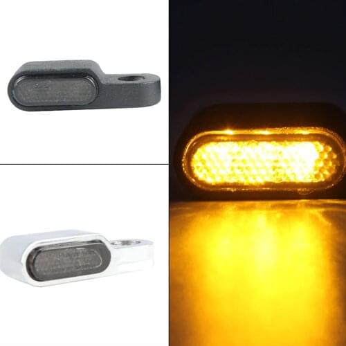 Pair 12v Waterproof Motorcycle Indicators Handlebar Led Turn Signal Light