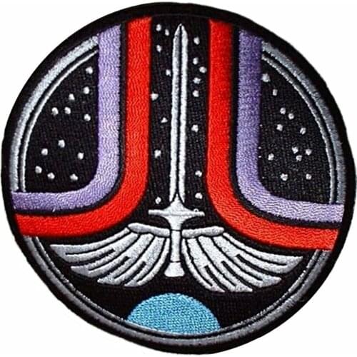 Custom embroidery Patches Embroidered-Movie-Logo-IRON-ON applique for clothing factory direct no MOQ