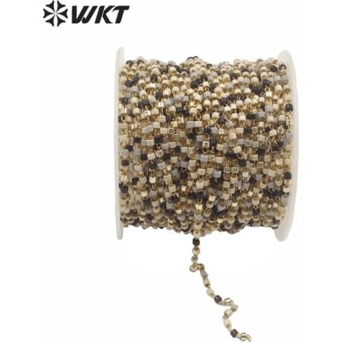 WT-RBC150 Special new populared japan beads chain tiny 2mm miyuki hand make beads chain for necklace chain or sunglass chain