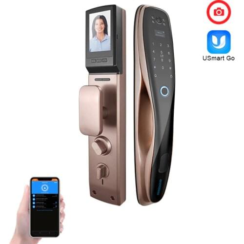 YOHEEN Home Security Keyless WiFi App Fully Automatic Door Lock Electronic Digital Fingerprint Smart Lock with Camera