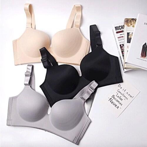 Large Size Women Bralette Bra Thin Style Push-up bras Large Bust Sexy Gorge Adjustable Full Cup Rimless Underwear
