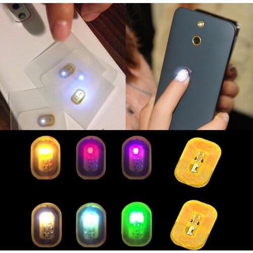 2Pcs NFC Chip Nail Art Sticker Tips Light Scintillation Decal Color Light LED Light Flash Party Decor Nail Decals Nail Art Tool