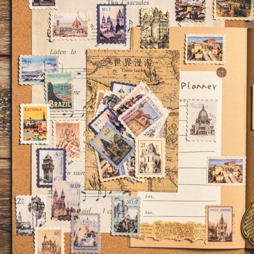 20sets/lot Kawaii Stationery Stickers Philatelic Nature Museum Series 2 stickers Planner Decorative Mobile Stickers